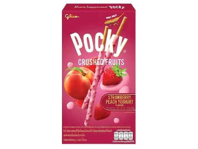 Glico Pocky Epres, Barackos, Joghurtos, Gyümölcsdarabos Pálcikák 38g