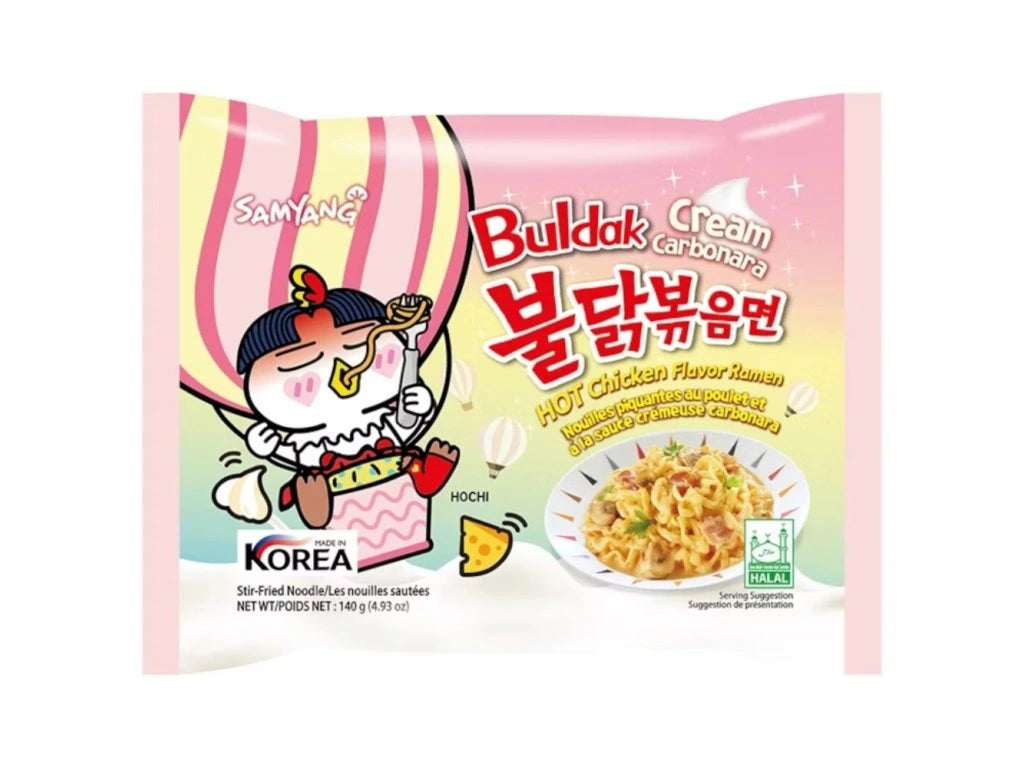 Samyang Buldak Cream Carbonara Csípős Csirke Ramen 140G
