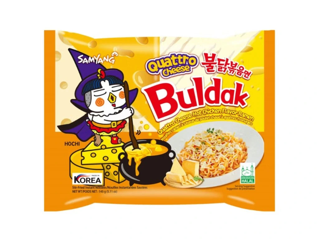 Samyang Buldak Quattro Cheese Csípős Csirke Ramen 145G
