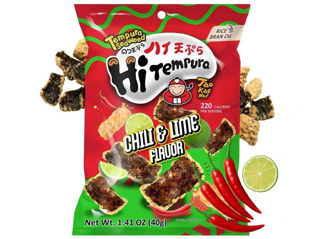 Tao Kae Noi Chilis - Lime - os Tempura Tengeri Alga Snack 40GTao Kae Noi