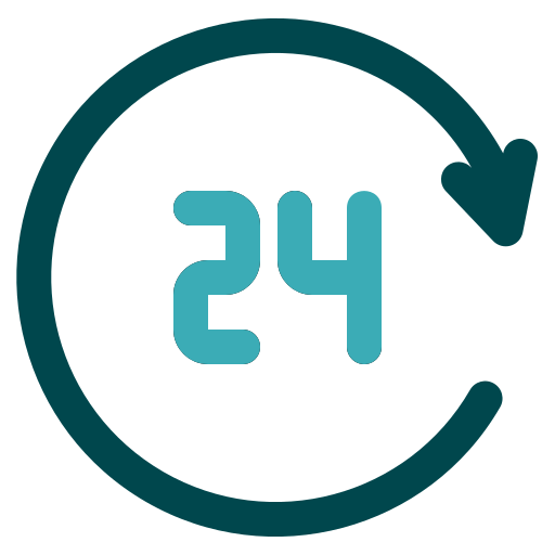 24 órás válasz ikon – gyors ügyfélszolgálat ázsiai élelmiszer webshophoz