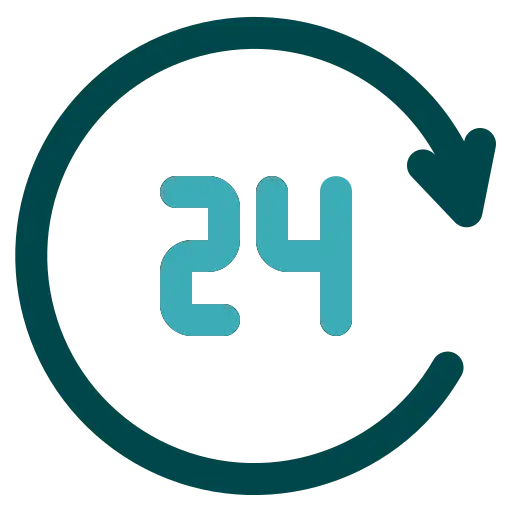 24 órás válasz ikon – gyors ügyfélszolgálat ázsiai élelmiszer webshophoz