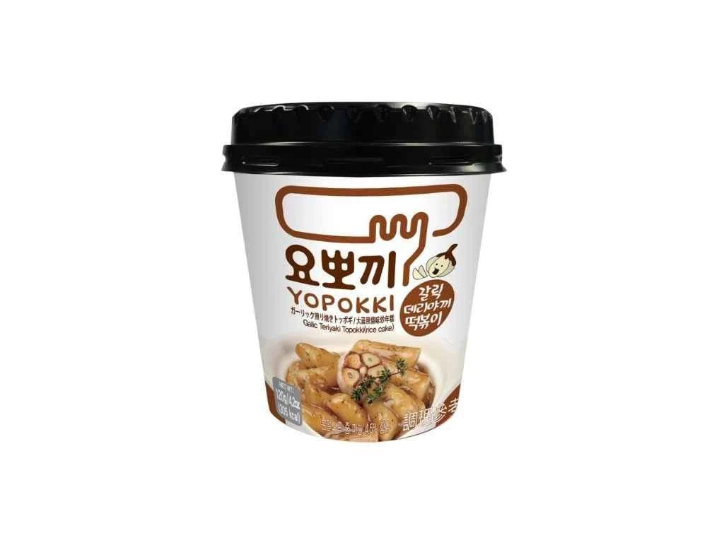 Yopokki Fokhagymás Teriyaki Ízesítésű Topokki, Pohárban, 120G